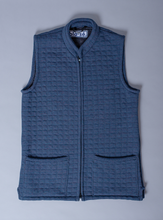 Load image into Gallery viewer, Waffle Knit Gilet - Slate Blue
