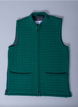 Load image into Gallery viewer, Waffle Knit Nehru Gilet - Racing Green
